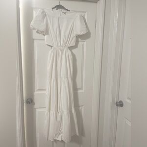 WAYF Plaza Cut-out Tiered Maxi Dress